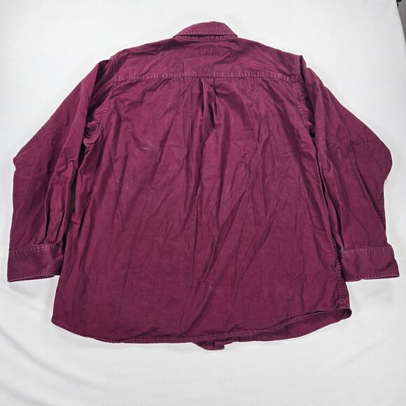 Ariat Long Sleeve Burgundy Button Up Western Work Shirt Men's Size XL - Picture 8 of 8